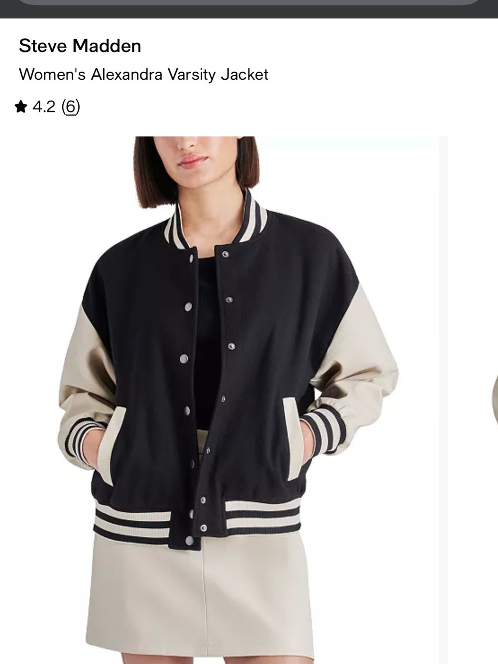 Steve Madden Alexandra Varsity Jacket